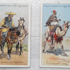 Riders of the World, complete set van 50 door John Player & Sons, sigarettenkaarten uitgegeven in 1905 Paardensport kostuum geschiedenis zeldzaam cadeau
