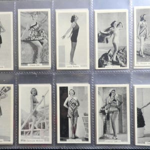 Tarjetas de cigarrillos de Bellas de baño de Murrays 1939 Conjunto de 40 belleza coleccionable antes de la guerra