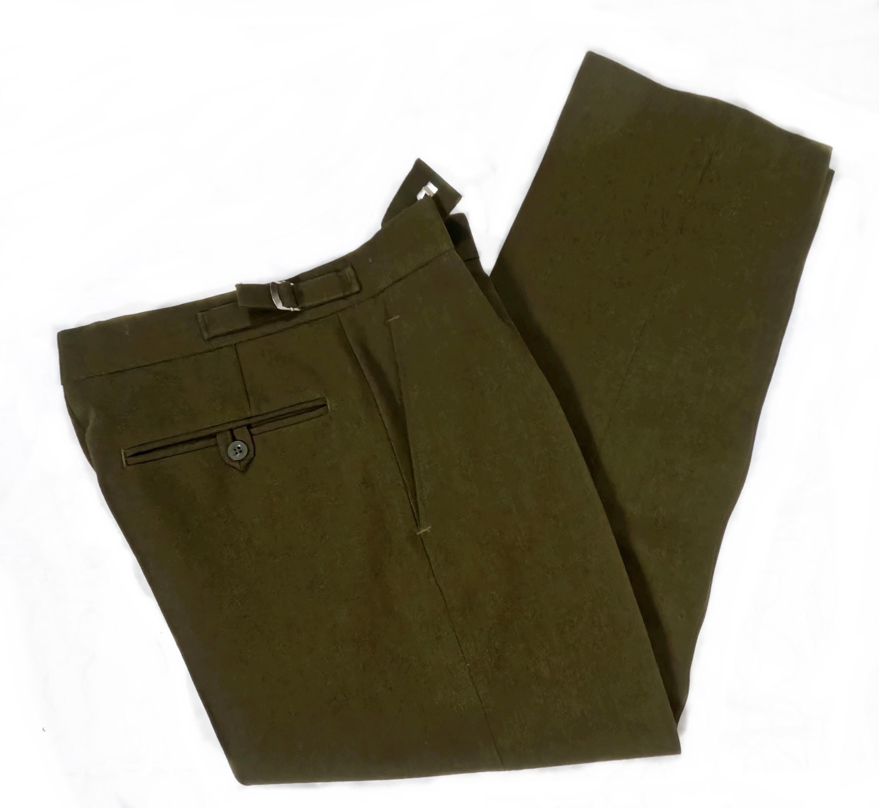 Pantalon Cargo Militaire Vintage – Lourd, Laine Grise, Taille 35W, Neuf Avec étiquettes