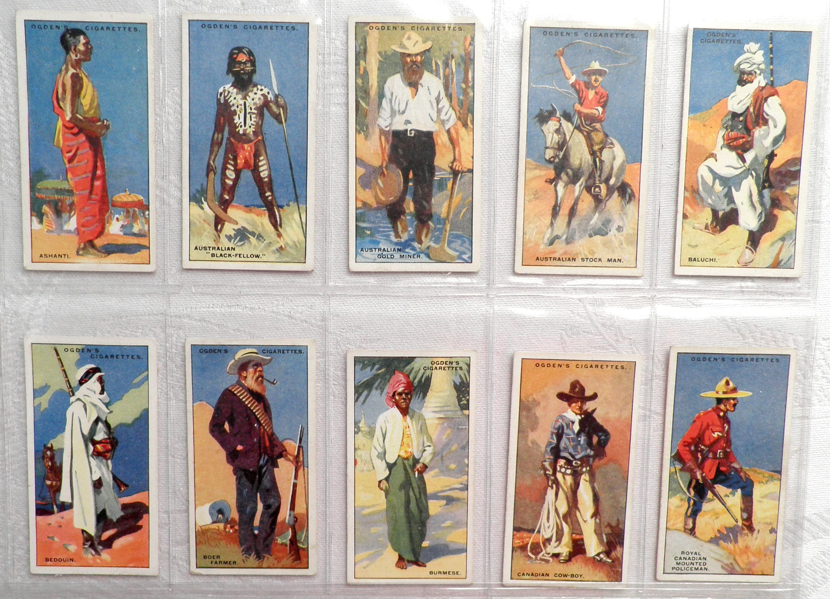 ogdens cigarette cards value Picturesque People of the Empire Cigarette Cards by Ogdens Issued in 1927  Set of 25 People Fashion Costume History Gift Collectable