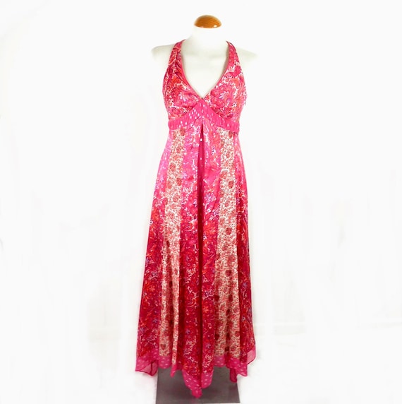 Robe Femme Awear Blanche Et Rose - Taille UK 12 - NEUVE Avec Petit Défaut