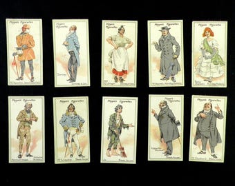 dickens cigarette cards Characters From Dickens Cigarette Cards by John Player & Sons 1923 Set of  50 History Literature Dickens Collectable