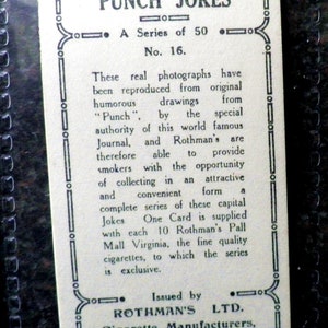 Punch Jokes Complete Set of 50 by Rothmans Cigarette Cards Issued 1935 Punch Cartoons Periodical Rare image 10