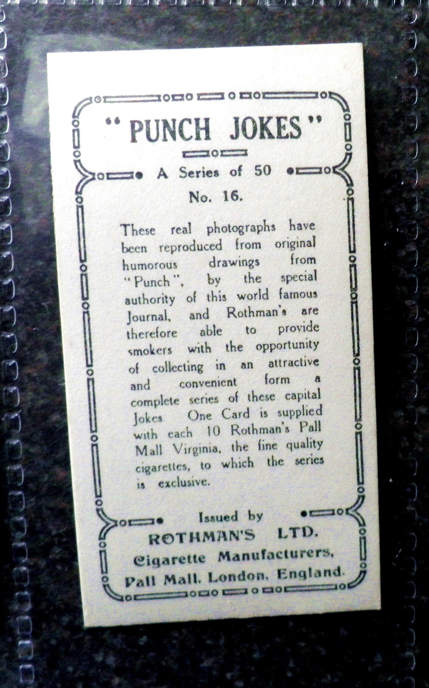 Punch Jokes Complete Set of 50 by Rothmans Cigarette Cards Etsy