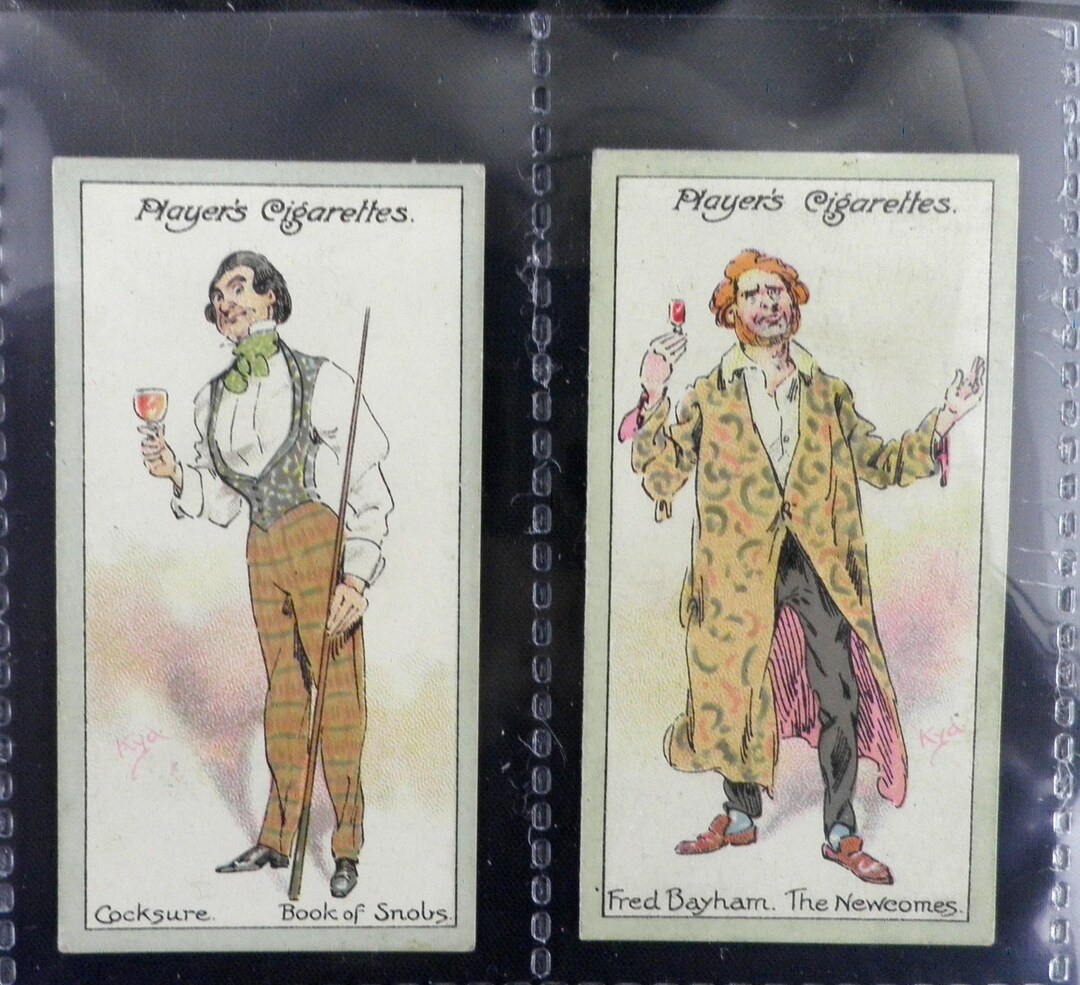 Characters From Thackeray Complete Set of 25 by John Player & Sons  Cigarette Cards Issued 1913