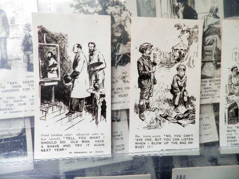 Punch Jokes Complete Set of 50 by Rothmans Cigarette Cards Issued 1935 Punch Cartoons Periodical Rare image 2