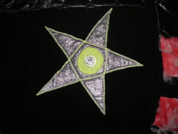 One off Black Red & White Textural Patchwork Zipp… - image 5