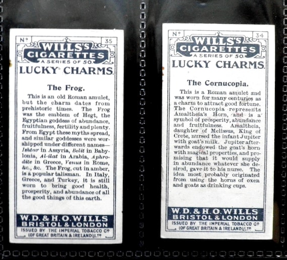 Lucky Charms Cigarette Cards by WD & HO Wills 1923 Full Set of 50