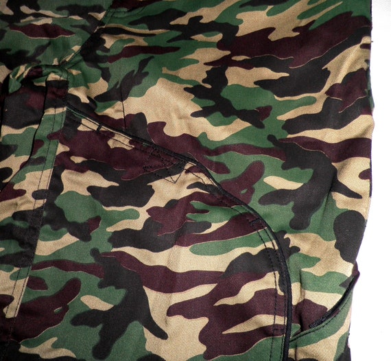 1990s Green Brown and Black Camo Raver Pants  by … - image 3