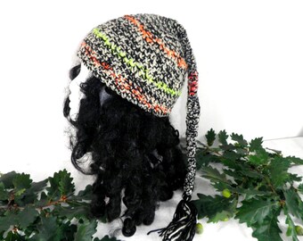 Bonnet Crochet Artisanal Français - Fil Fantaisie Mauve, Pièce Unique, Neuf Sans étiquettes