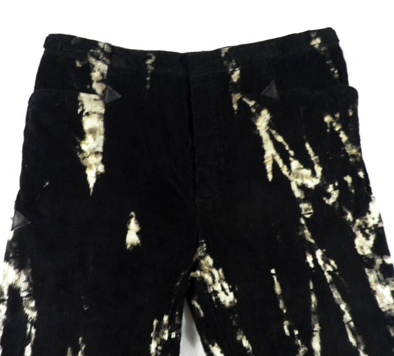 Gorgeous Black Cream and Grey Bleach Dyed Cotton … - image 2
