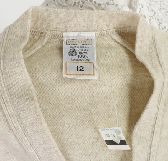 1970s New Creamy Oatmeal Lambs Wool 
