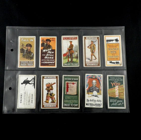 Recruiting Posters, Complete Set of 12 by WD & HO Wills Cigarette Cards  Issued 1915 War Military Advertising History Rare