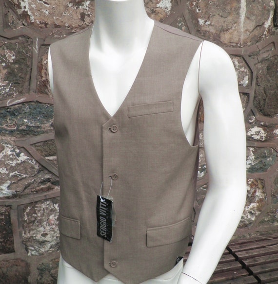 1980s Sandy Grey Waistcoat / Vest by Sergio Vitti Size S Chest - Etsy UK