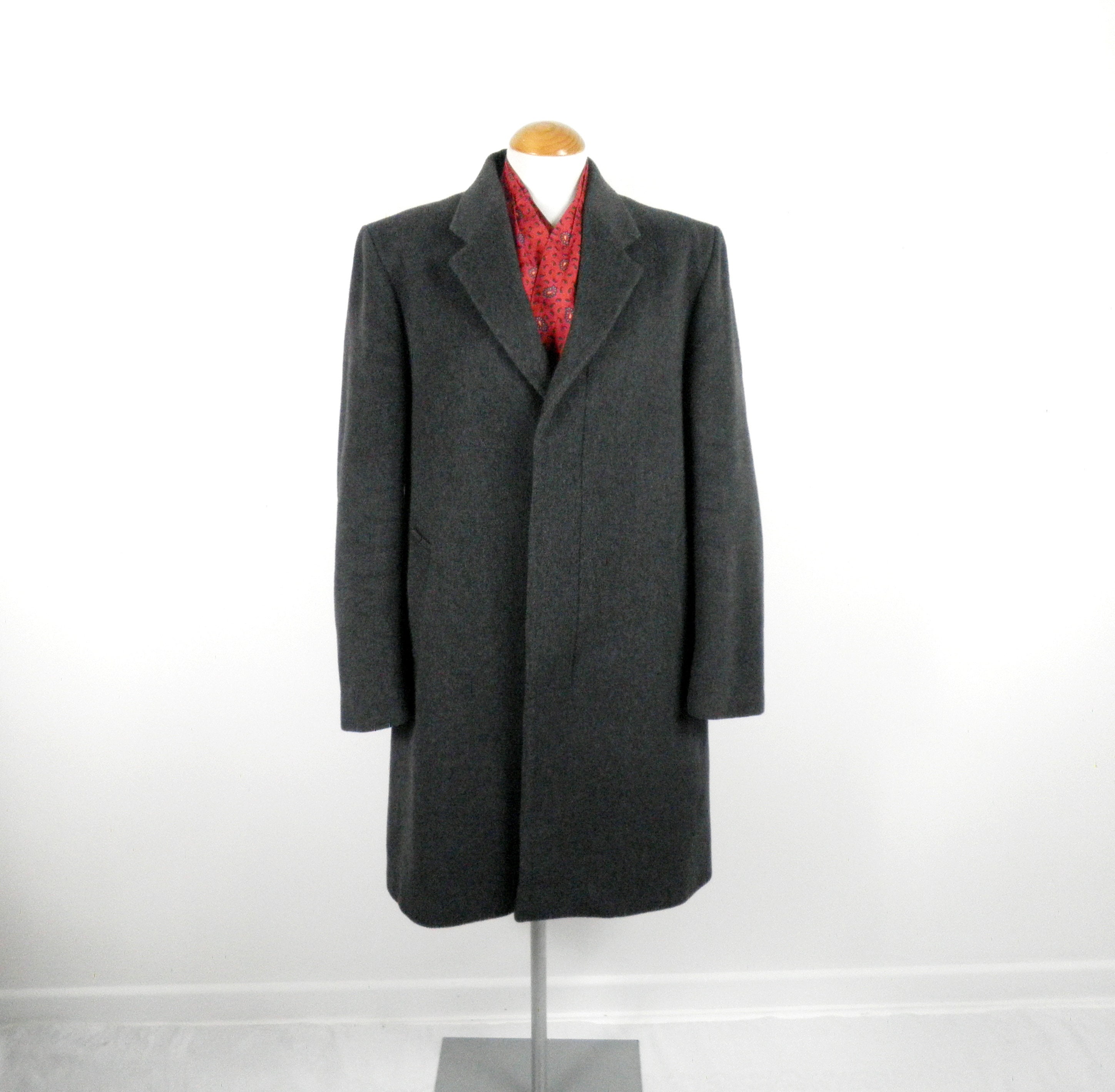 Charcoal Grey Wool/Cashmere Blend Greatcoat | He Spoke Style