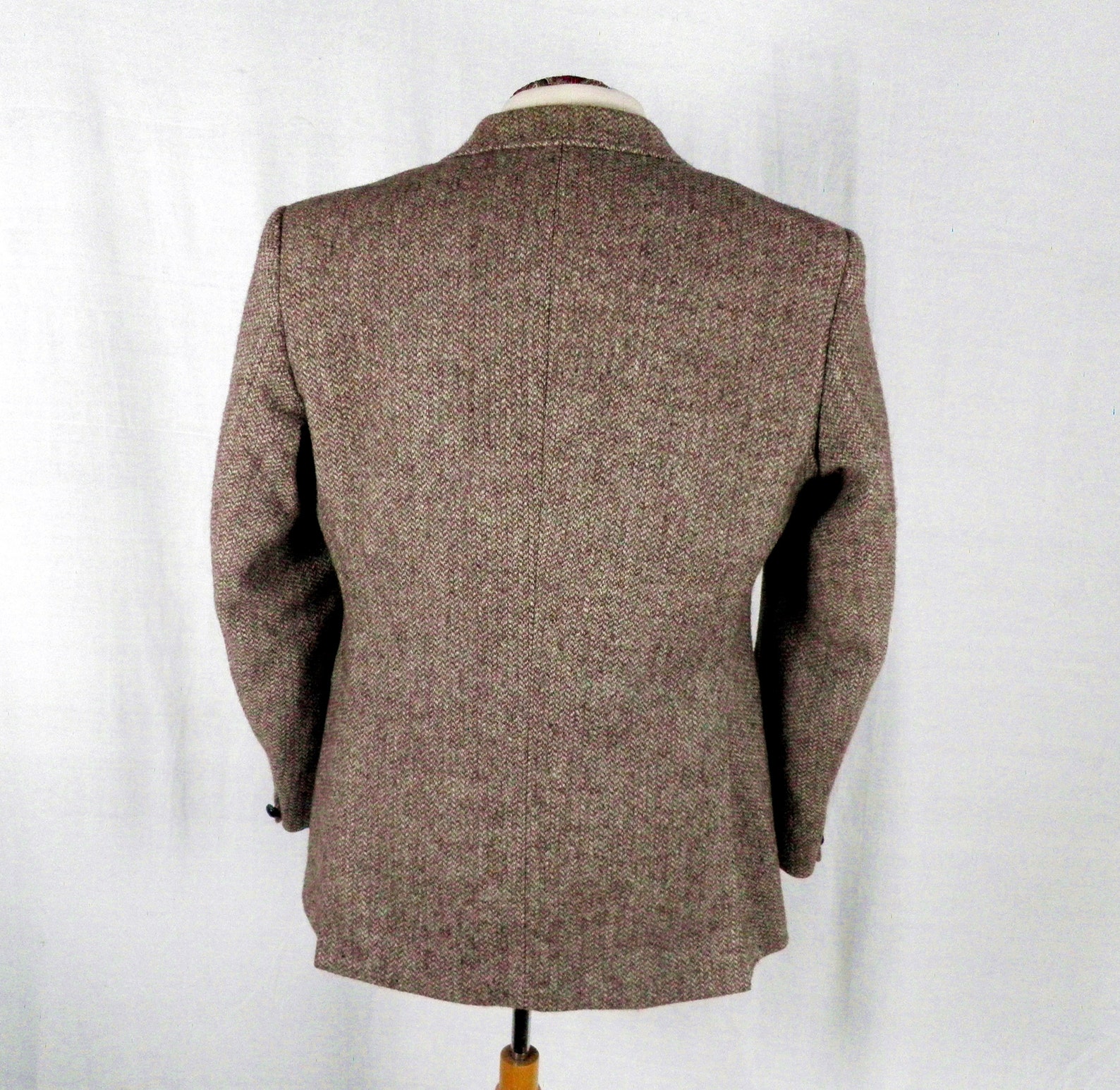 Harris Tweed Brown and Cream Fine Herringbone Wool Jacket by - Etsy