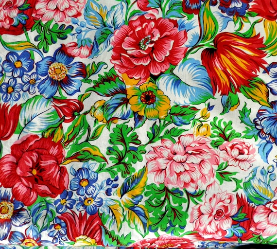 1980s Liberty Print New Green Red Pink and Blue F… - image 10