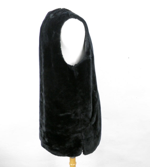 black fur gilet size 18