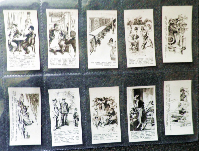 Punch Jokes Complete Set of 50 by Rothmans Cigarette Cards Issued 1935 Punch Cartoons Periodical Rare image 6