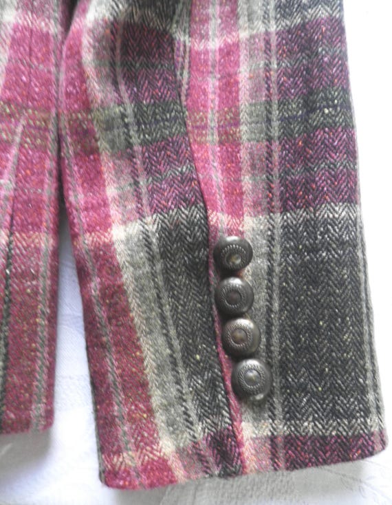 Wool and Silk, Tweedy Plaid / Check, Vintage Jack… - image 10