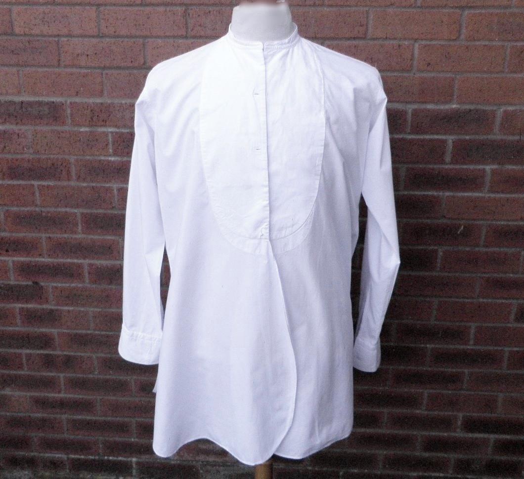 Chemise Grand-père En Tricot Côtelé Blanc ZERO - Taille M (40) - Occasion Très Bon état