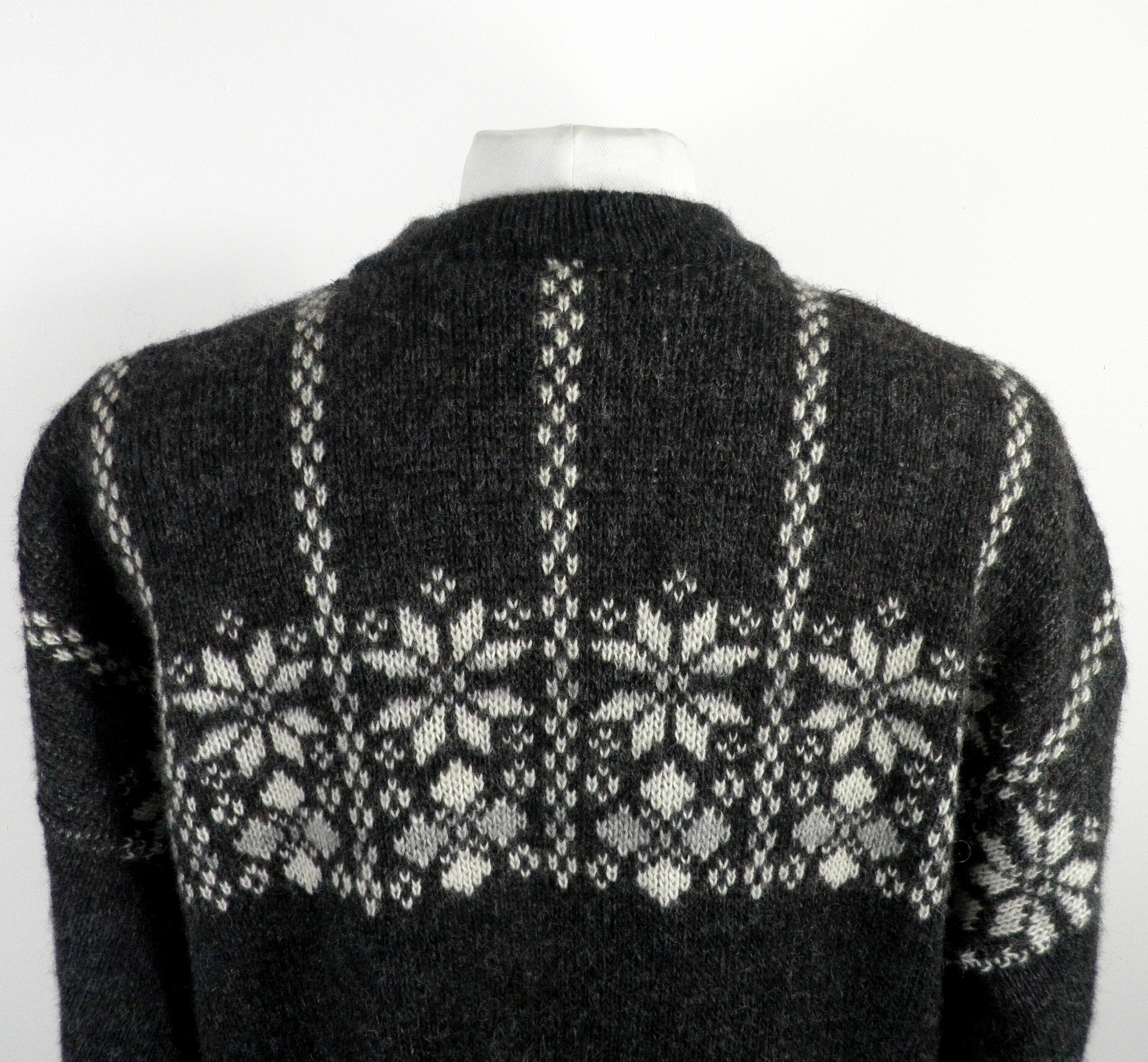1970s Black Grey and Cream Nordic Dense Lambs Wool Jumper by | Etsy