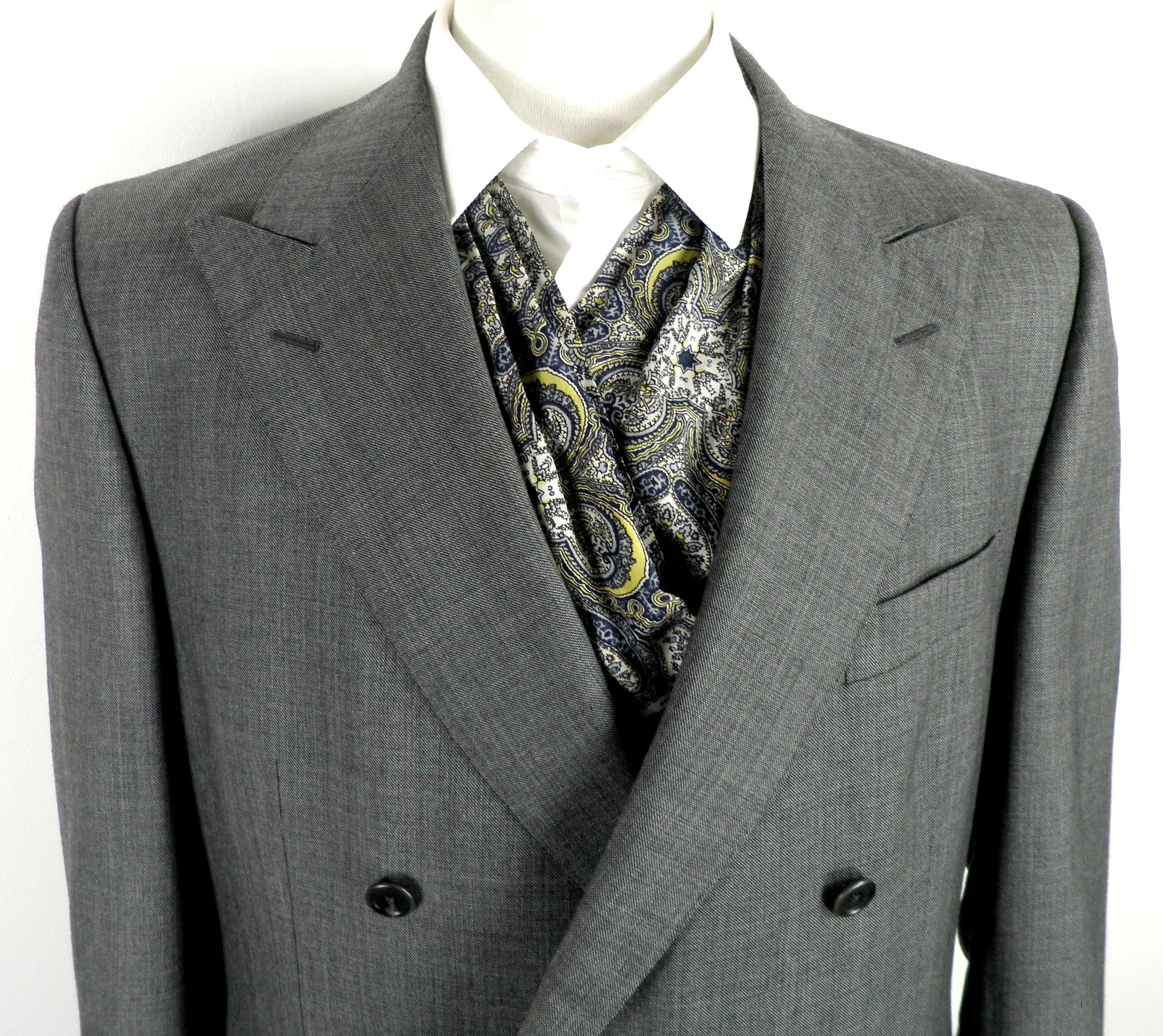 希少 80〜90s デンマーク製 Aquascutum 孔雀柄 カーディガン