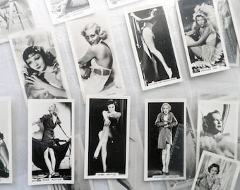 Film Stars ( 2nd Series ) by Carreras Cigarette Cards Set of 54 Issued in 1938 Glamour Film Movies Stars Rare Gift