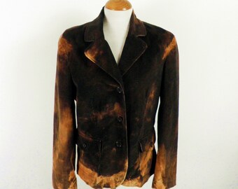 Purple Corduroy Military Jacket Blazer 