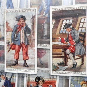 História do traje naval Conjunto completo de 50 cartas de cigarro da John Player & Sons emitidas em 1930 Uniformes da Marinha História Marítima Rara