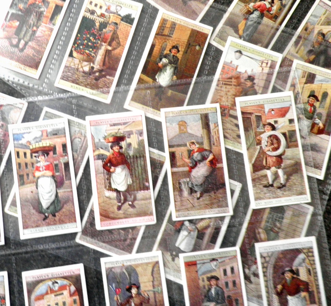 players cigarette cards cries of london Cries of London ( 2nd Series ) Complete Set of 25 by John Player & Sons  Cigarette Cards Issued 1916 Goods London Sellers Rare