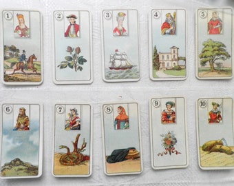 Fortune Telling Cigarette Cards by Carreras 1926 Set of 36 Divination Tarot Fortune Telling Collectable Rare Gift