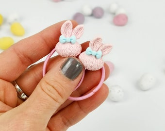 Bunny bobbles, Easter gifts, rabbit accessories, cute bows, gifts for girls, Easter hunt basket, Easter decorations, gift bags