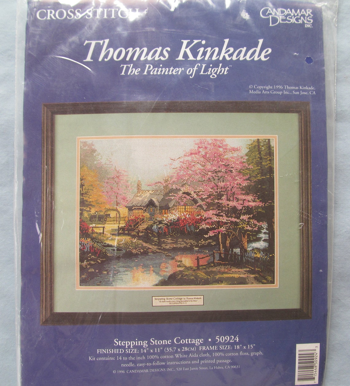 Vintage Thomas Kinkade The Painter Of Light Cross Stitch Kit Etsy
