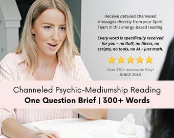 One Question Psychic Mediumship Reading, 400+ Word Spirit Message PDF | Channeled Mediumship Guidance