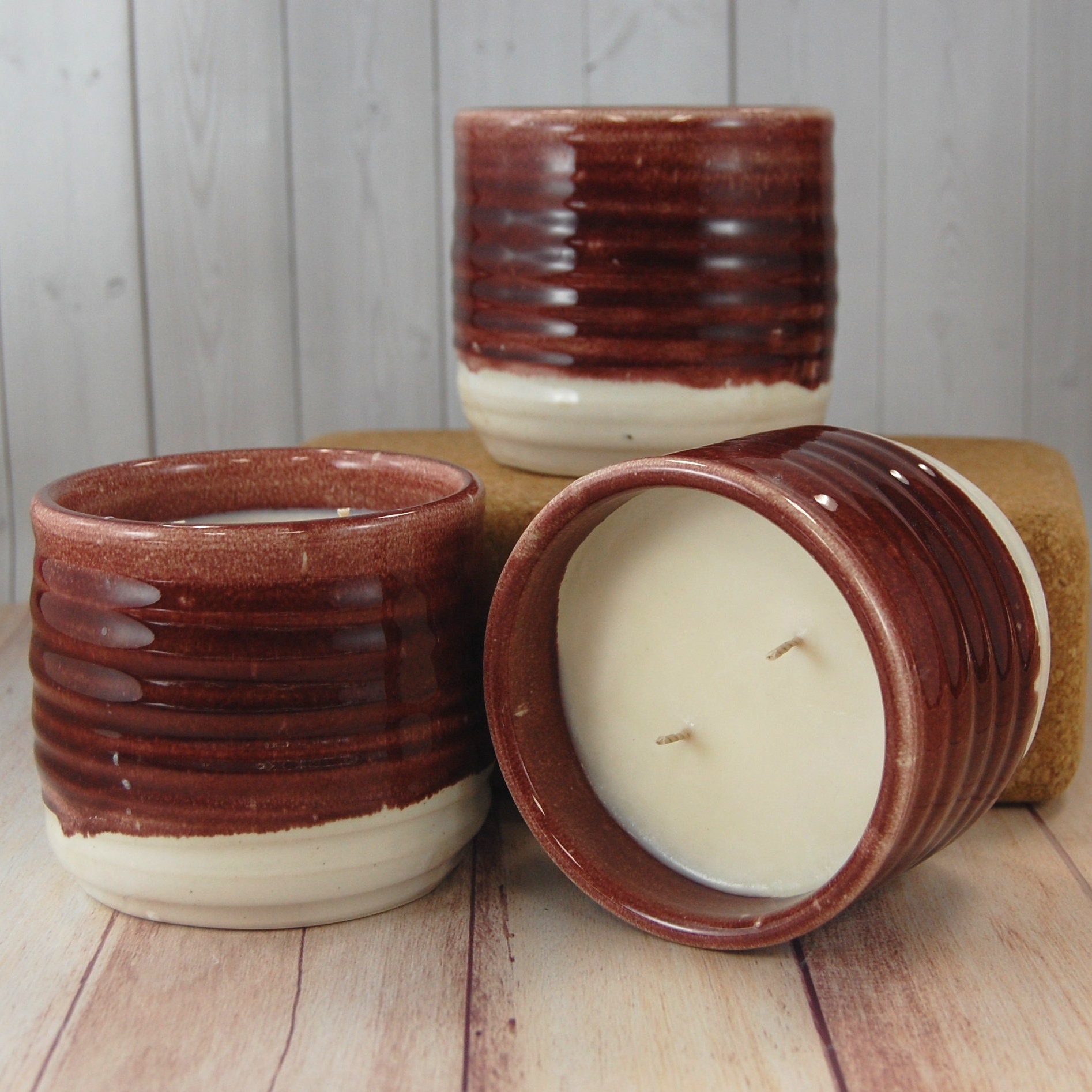 14oz Double Wicked Soy Candle Warm Vanilla Scented Etsy