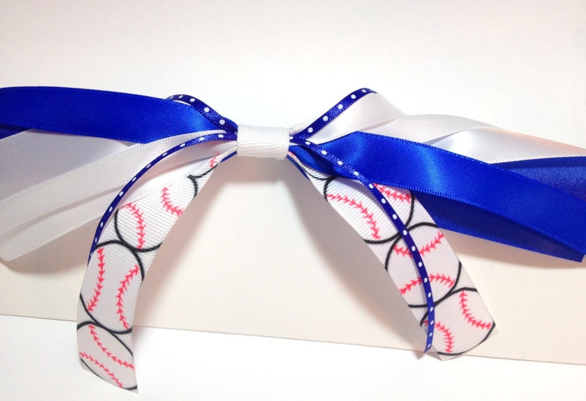 Baseball Hair Ribbon, Sport Hair Ribbons, Yankees Colors, Baseball Fans ...