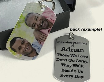 Brother Memorial KeyChain Dog Tag - Brother in Heaven - In Memory of Brother KeyChain - Personalized Memorial KeyChain - Memorial Dog Tag