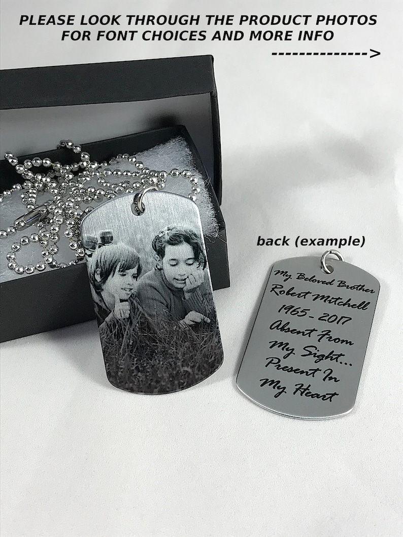 Brother Memorial Necklace Dog Tag In Memory of Brother Etsy