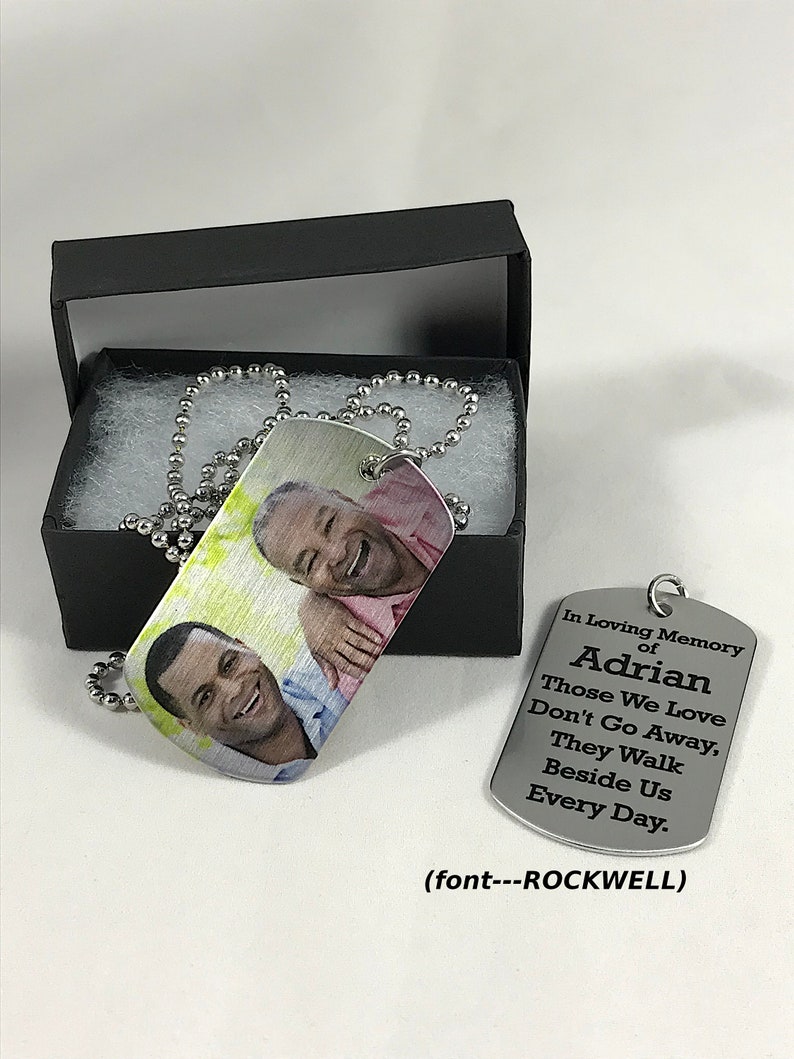 Brother Memorial Necklace Dog Tag In Memory of Brother Etsy