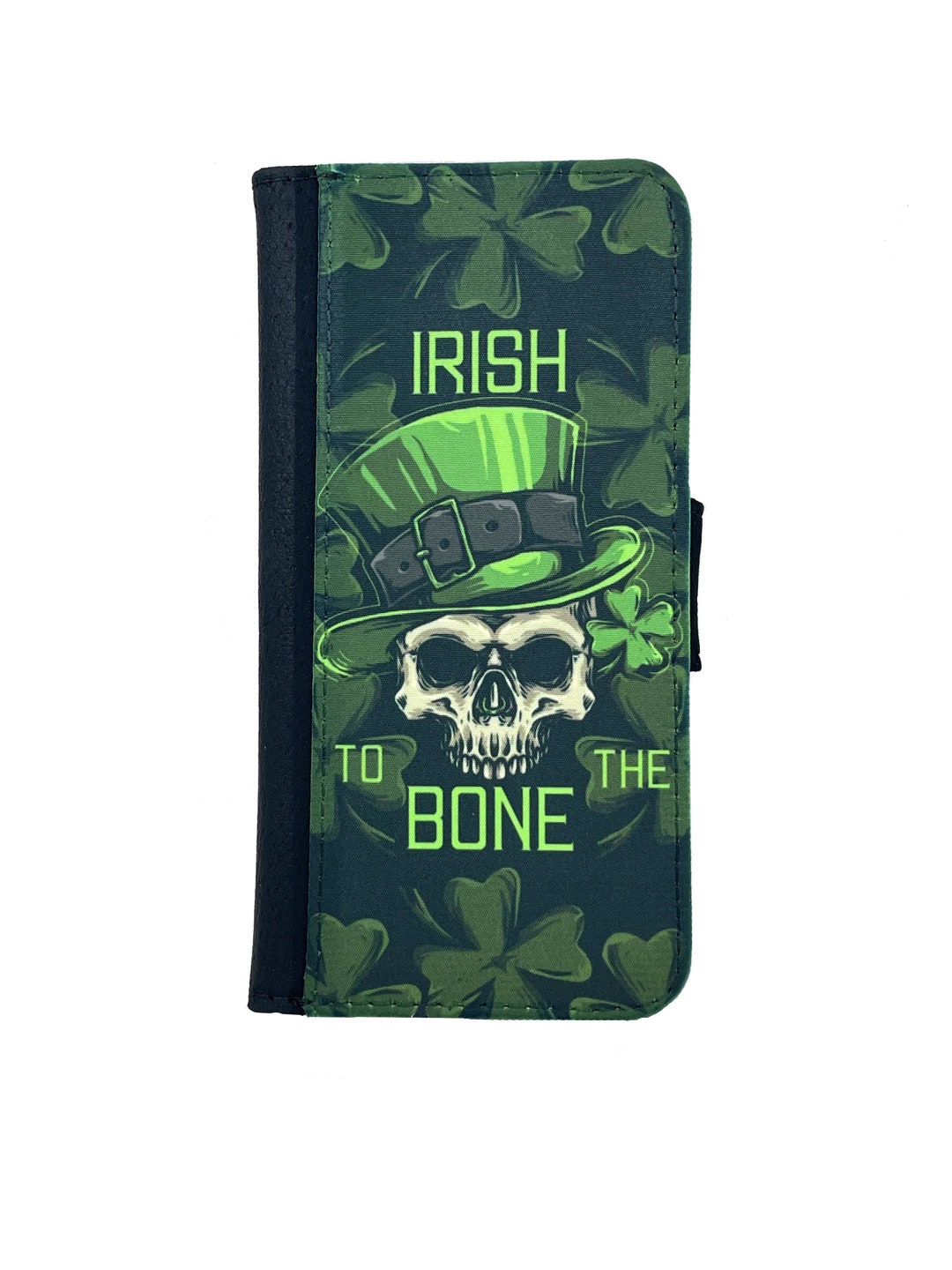 Skull Irish to the Bone Phone Case Wallet St Patricks Day Etsy