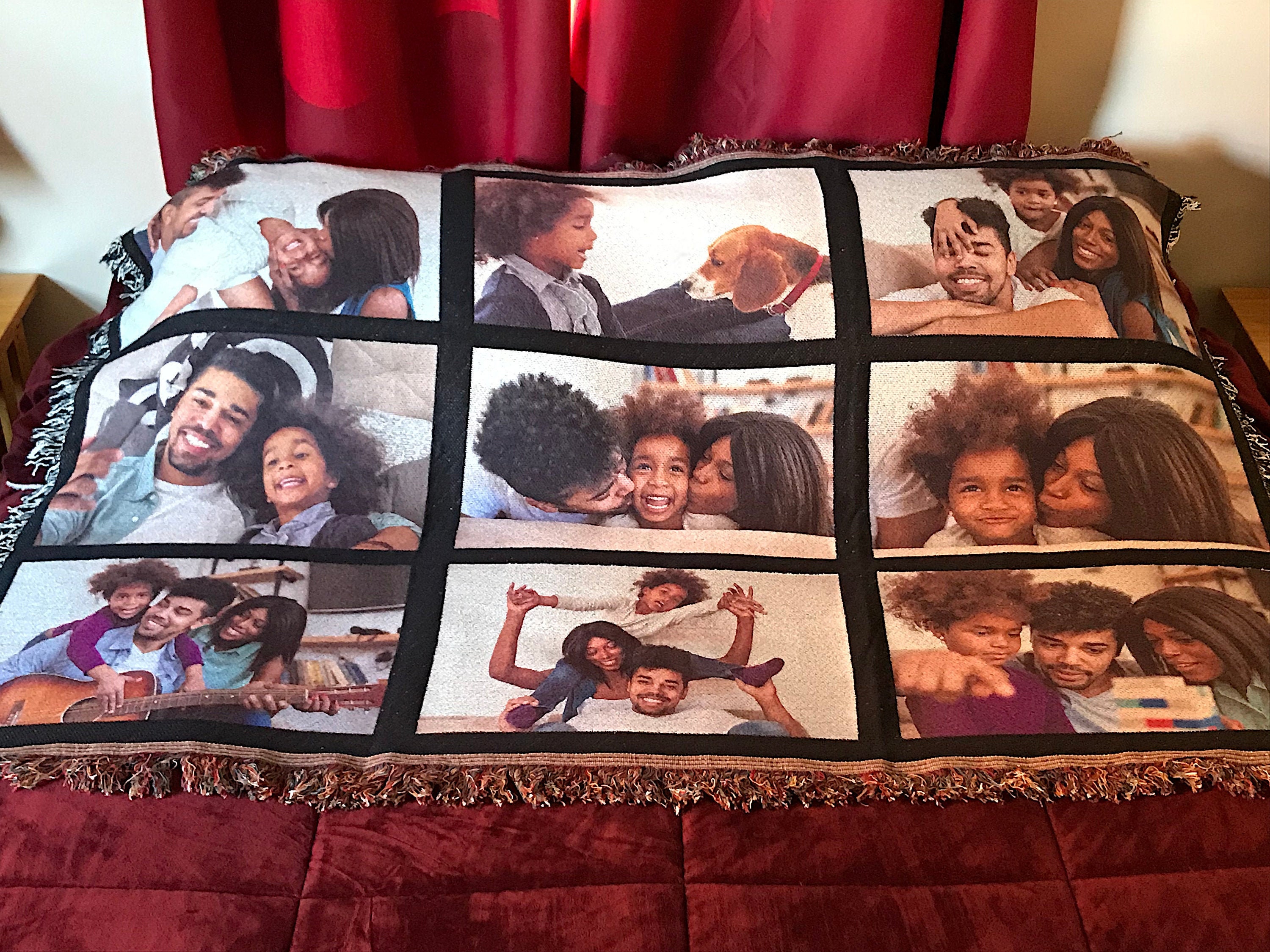 Family PHOTO Blanket for Mom Throw Blanket of Dog Couples Etsy