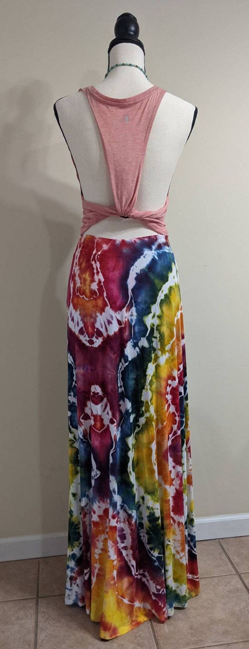 Mandala Skirt Earthy Handmade Unique Tie Dye Floor Length Maxi Skirt