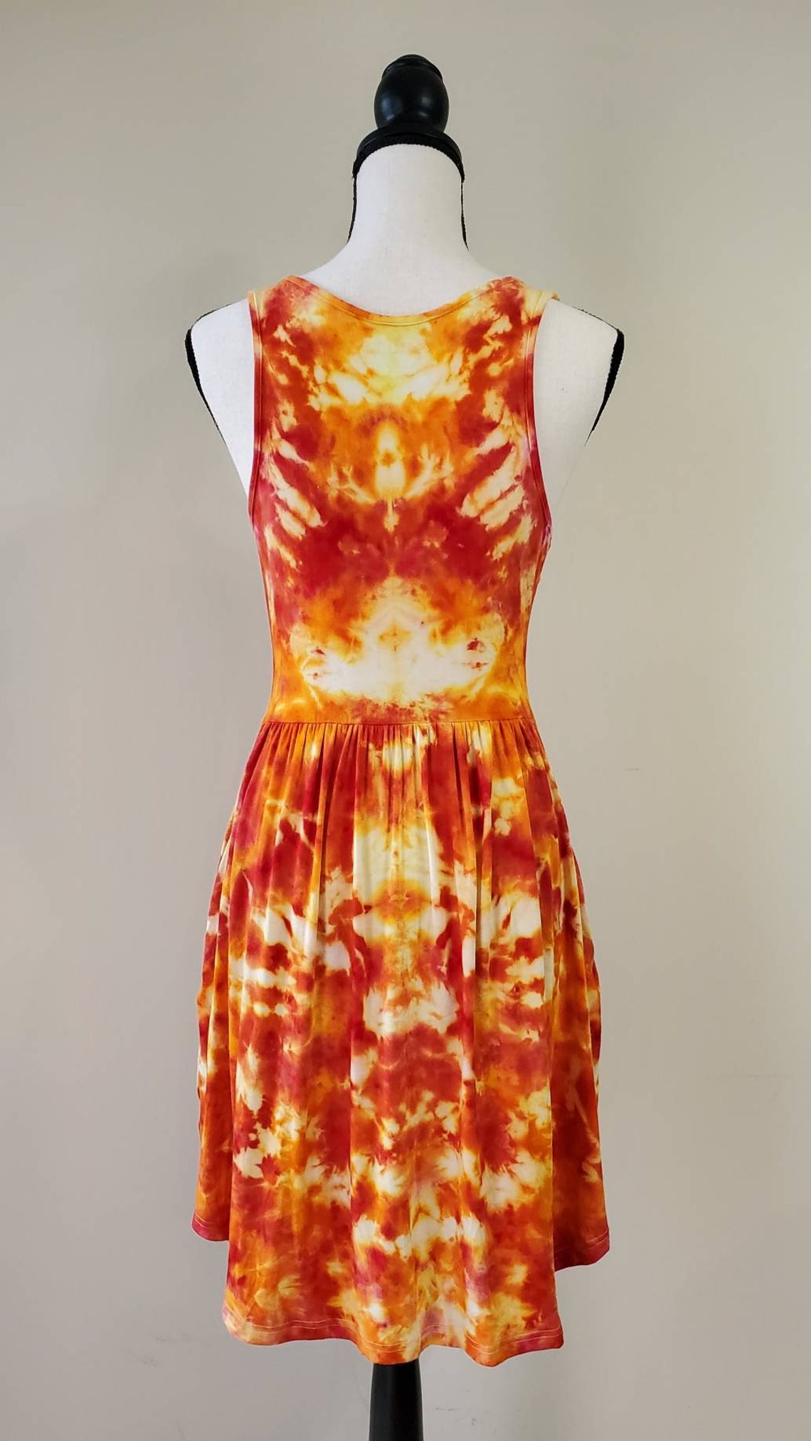 Rising Phoenix Tie Dye Floor Length Maxi Dress Rayon Hand Dyed | Etsy