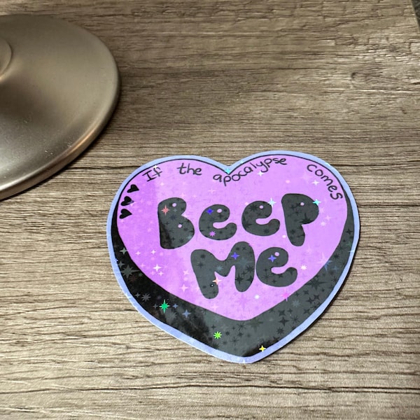 Spooky Valentine - Buffy the Vampire Slayer - Apocalypse - Beep Me - Candy Heart - Sticker - Cute - Decal