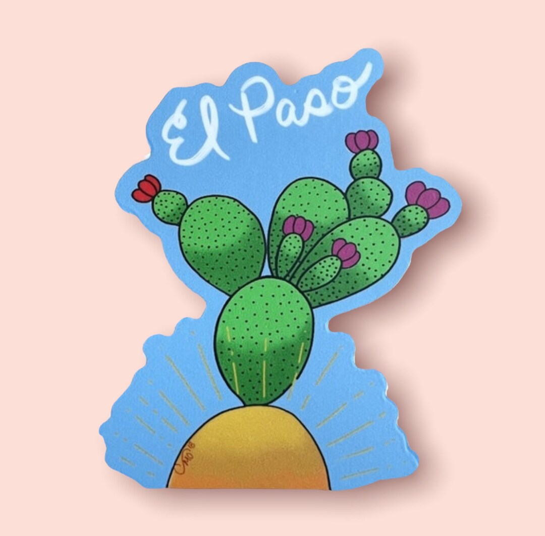 El Paso Sticker Postcard Print Button Pin Sun City Etsy