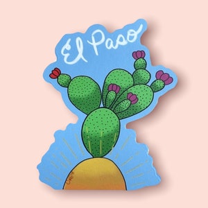 El Paso Sticker • Postcard • Print • Button • Pin • Sun City • Chuco • Sunshine • Texas