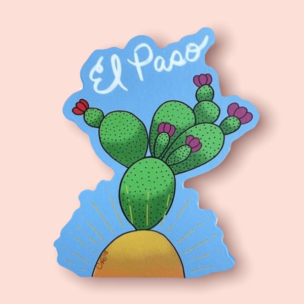 El Paso Sticker • Postcard • Print • Button • Pin • Sun City • Chuco • Sunshine • Texas