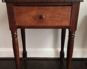 Rustic Antique Primitive Drop Leaf Work Table