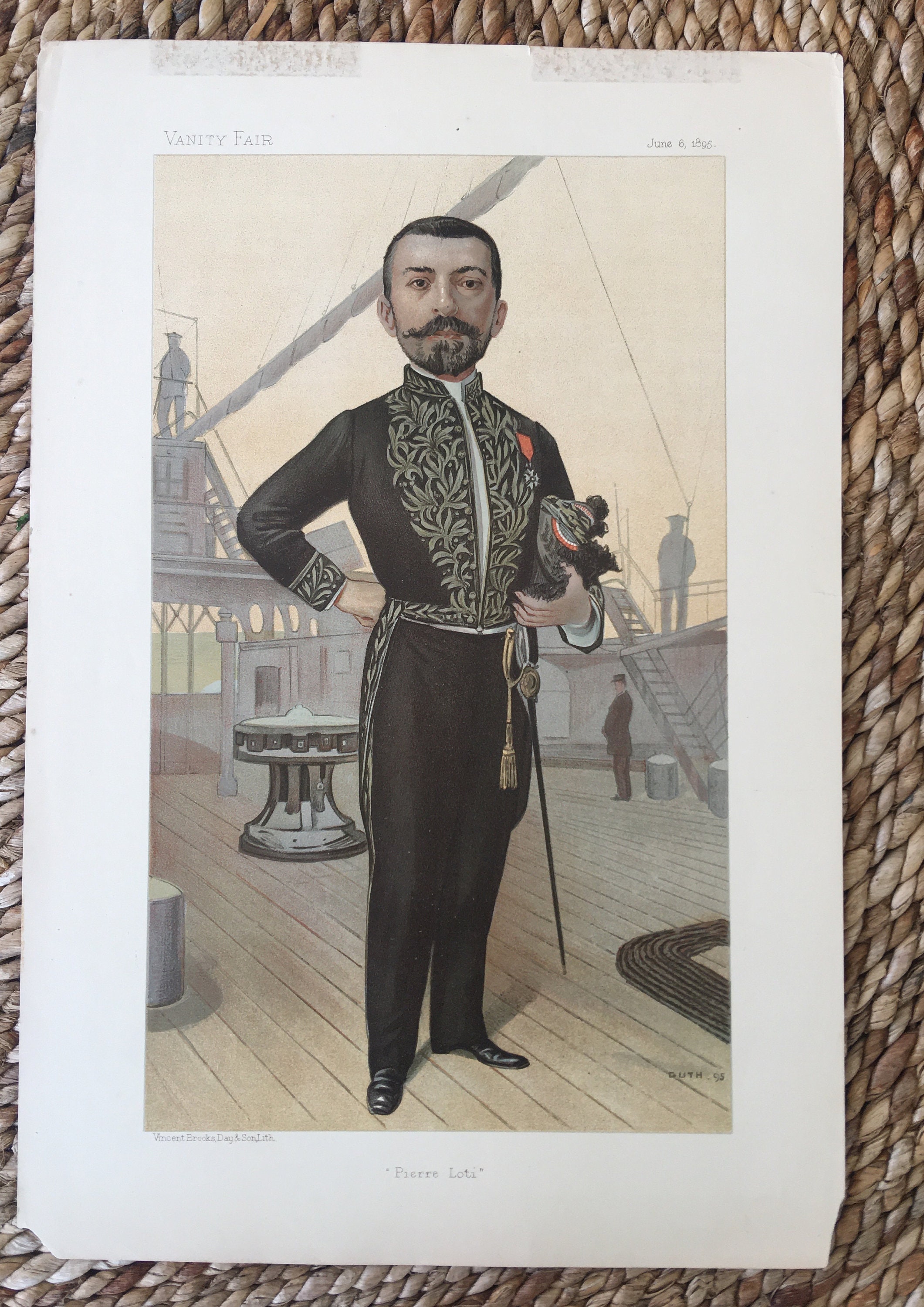 Original 1895 Vanity Fair Literary Print of Pierre Loti Etsy